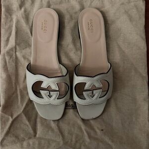 Gucci Women's Cream Slide Sandals